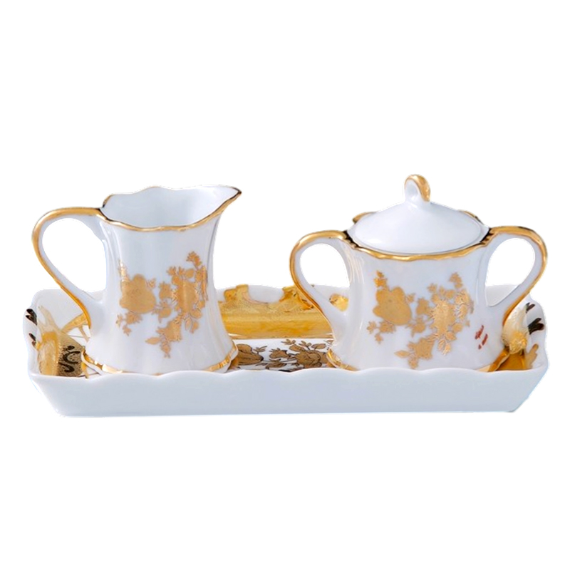 Набор "Мелисса" (молочник и сахарница на блюдце), 17 * 8